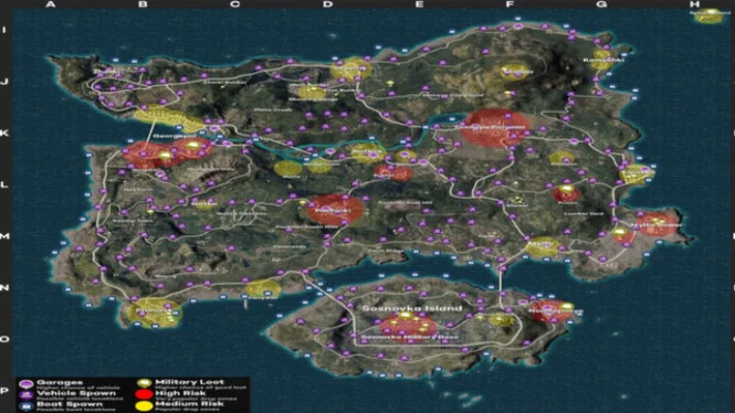 Panduan Lengkap Map Pixel Battle Arena Lokasi Loot, Zona Aman, dan Spot Terbaik